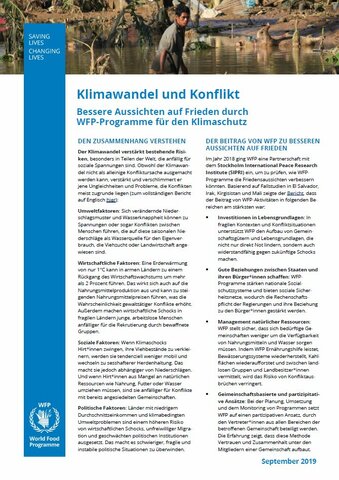 Factsheet Klimawandel und Konflikt